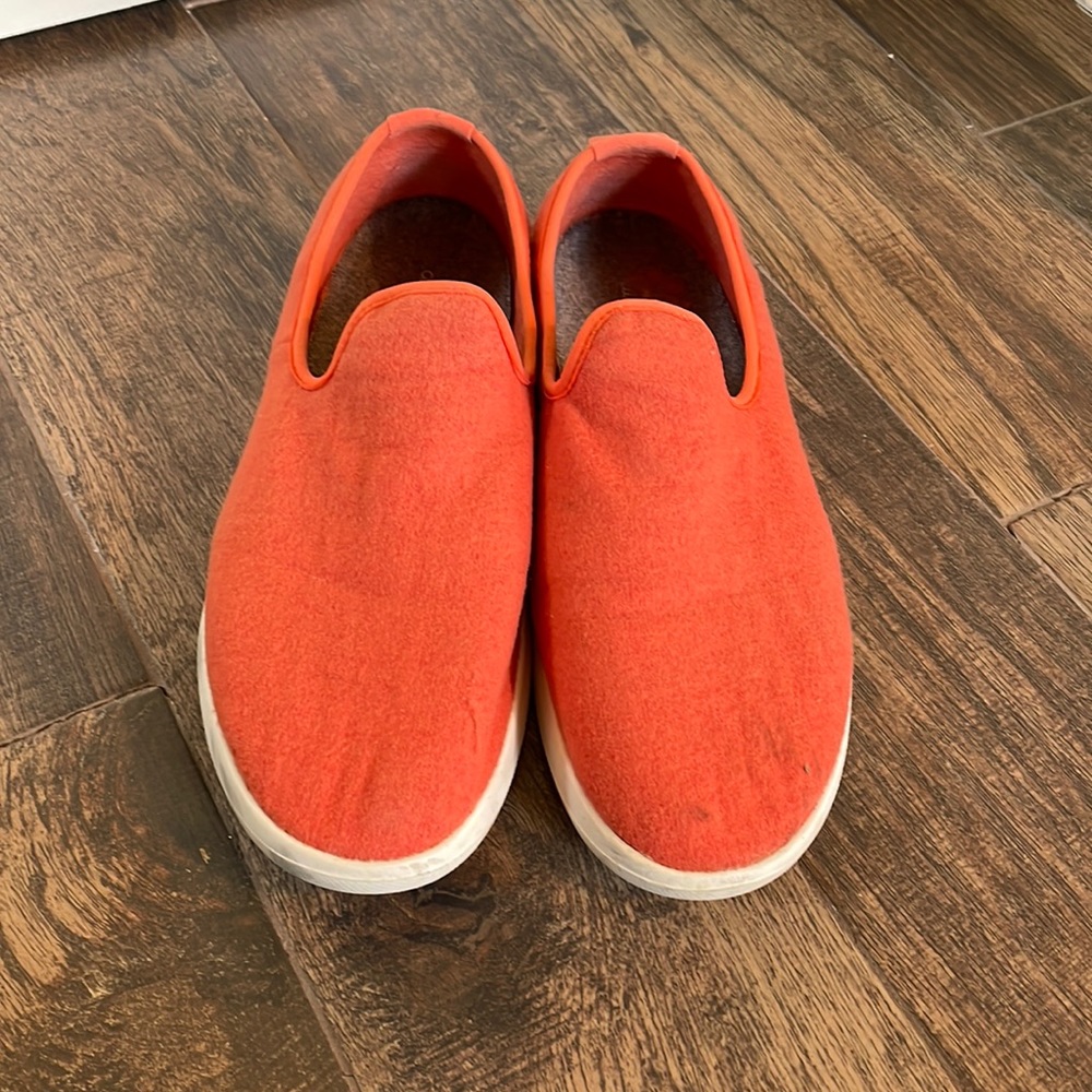 Allbirds orange slipons